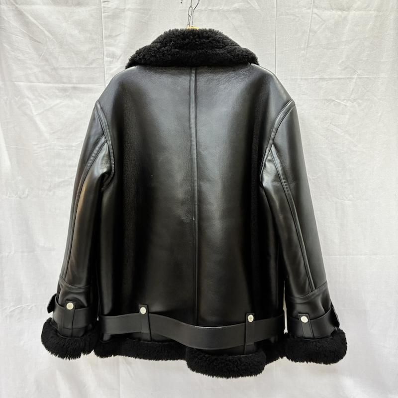 ZARA ザラ ジャケット 上着 ライダース フェイクレザーライダース 裏起毛 black US XL