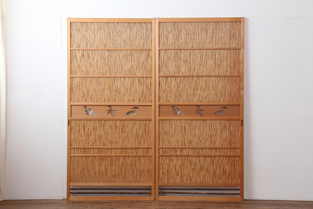 葦戸　葭戸　御簾戸　夏障子　ビンテージ品 葦戸 葭戸 御簾戸 夏障子 ビンテージ品 夏戸 簾戸 簀戸