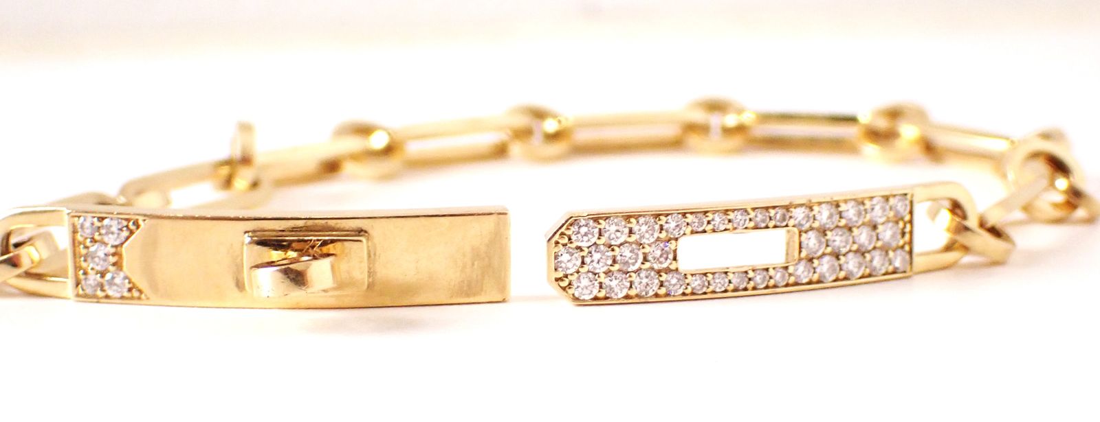 HERMES(エルメス) K18 ダイヤモンド ケリー ブレスレット D0.59ct 16.1 