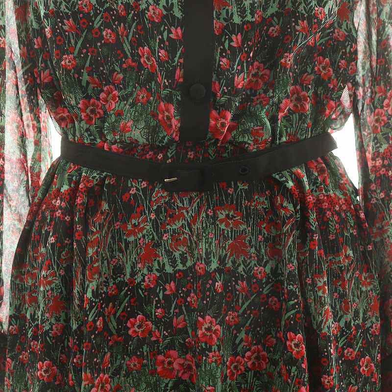 アナイ ANAYI 22AW ティアードフラワープリントワンピース ロング