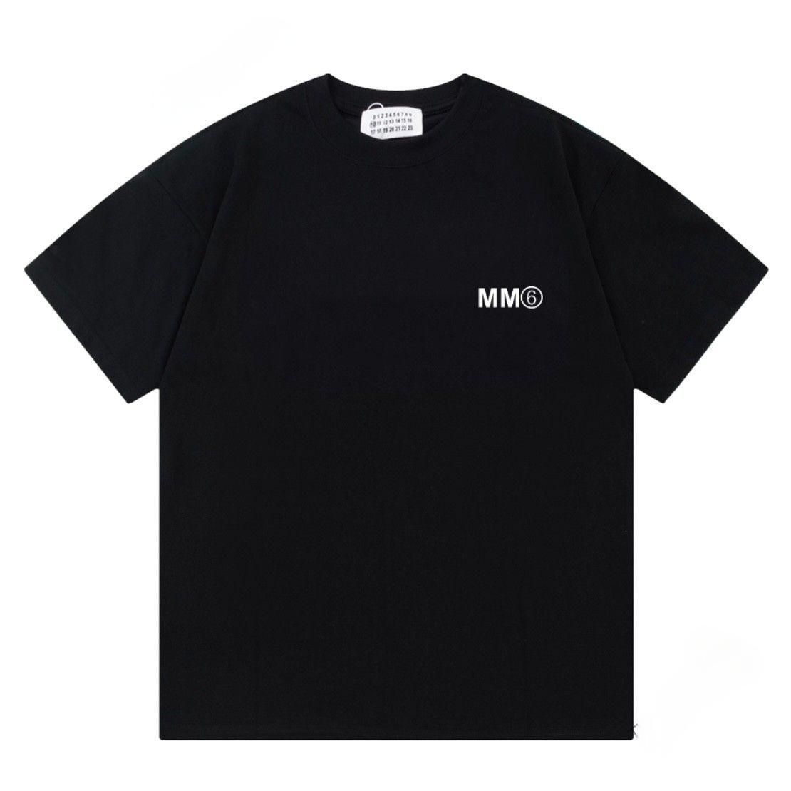 MM6 Maison Margiela ブラックTシャツ　2枚セット 男女兼用 Maison Margiela MM6 半袖Tシャツ ブラック ホワイト