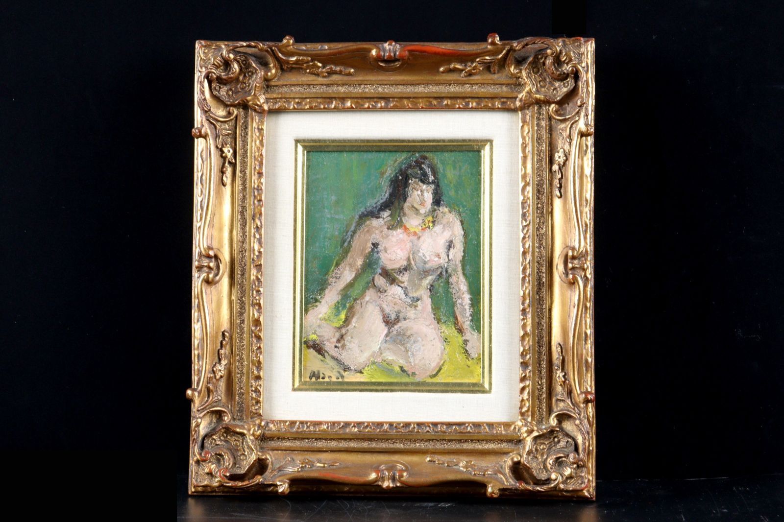 原精一 「人物画」 肉筆油彩 裸婦 唐物 骨董 古美術 楾 P60-OO