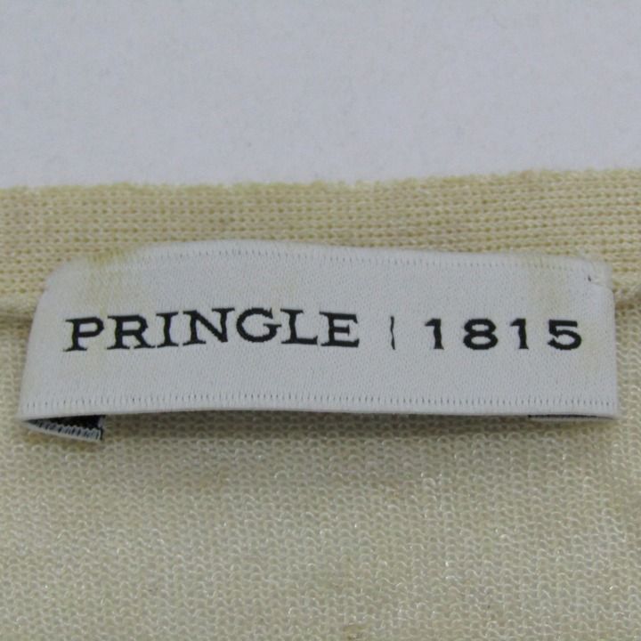 プリングル ロングカーディガン 長袖 リネン混 ブランド トップス レディース UK10サイズ ベージュ系 Pringle Pringle - プリングル ロングカーディガン 長袖 リネン混