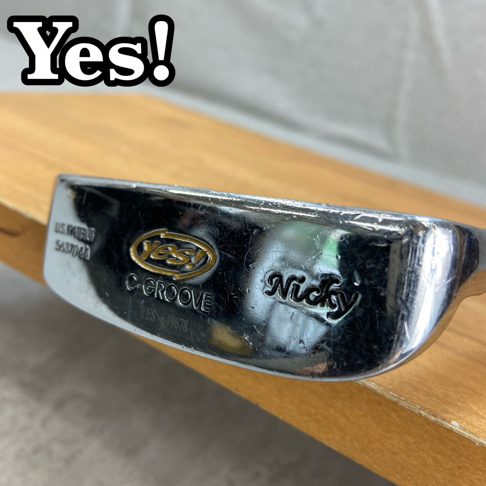 YES　イエス　Nicky　C-GROOVE　ニッキー　グルーブ　メンズゴルフパター　スチール　右利き用　PT　L字　ピン型　34インチ　約542g YES イエス Nicky C-GROOVE ニッキー グルーブ メンズゴルフ