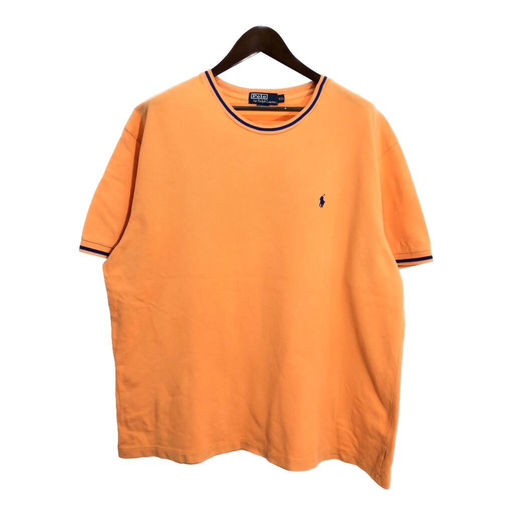 Polo by Ralph Lauren ポロ ラルフローレン 半袖Ｔシャツ 大きいサイズ ワンポイントロゴ オレンジ (メンズ XXL) 中古 古着 T4672