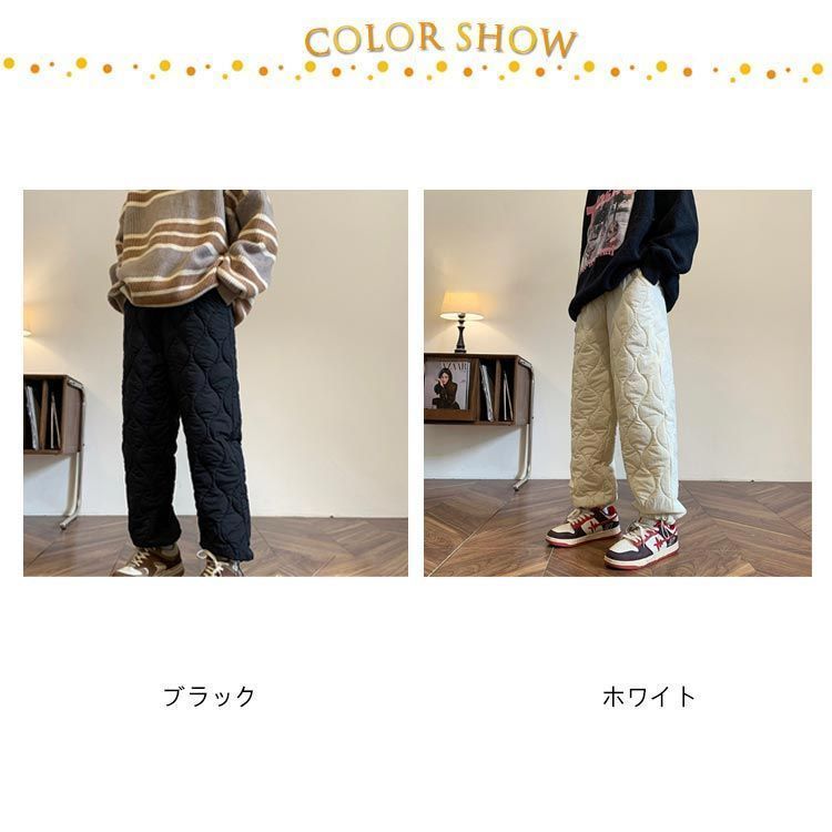 【新品未使用品】PGG / 中綿キルティングパンツ ホワイト キルティングパンツ 中綿パンツ ボトムス ズボン レディース