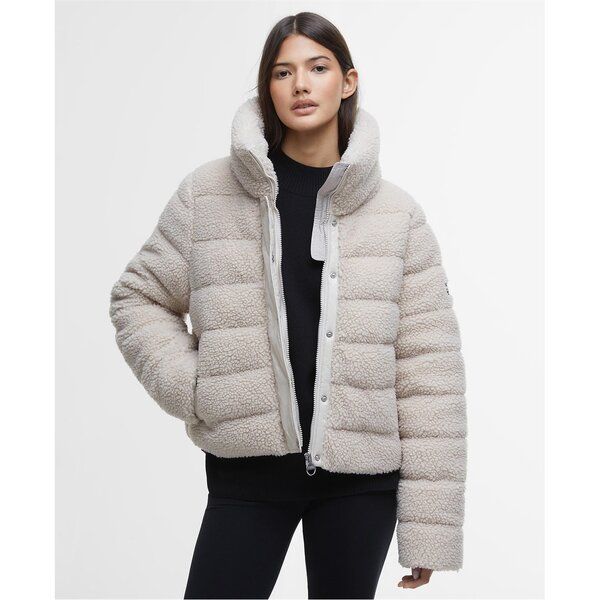 【送料無料】 バブアー レディース ジャケット・ブルゾン アウター Fleece Quilted Jacket Silver Cloud