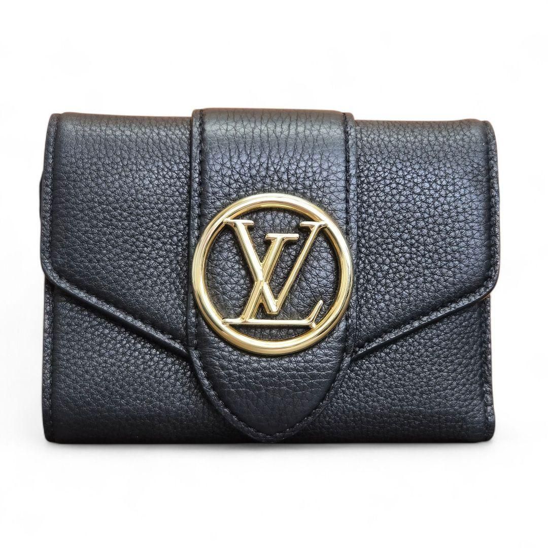 最新IC ヴィトン ロゴ ポルトフォイユ LVポンヌフ コンパクト ノワール