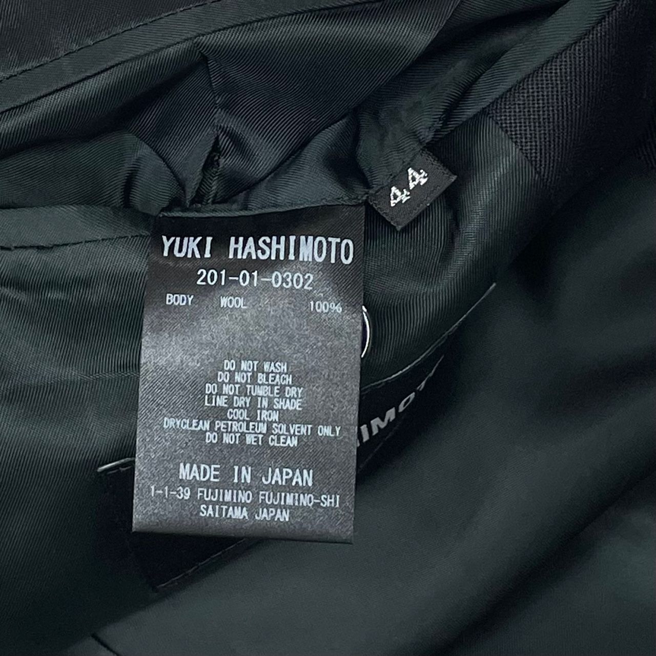 超人気新品 YUKI HASHIMOTO テーラードジャケット(タグ付き) delta