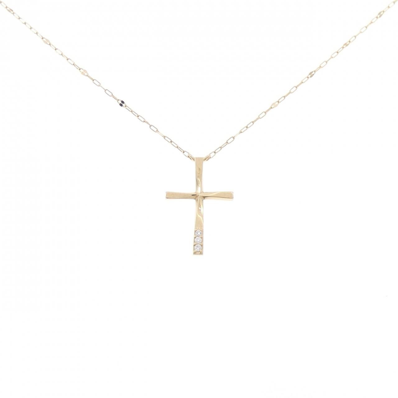 エテ クロス ダイヤモンド ネックレス 0.01CT