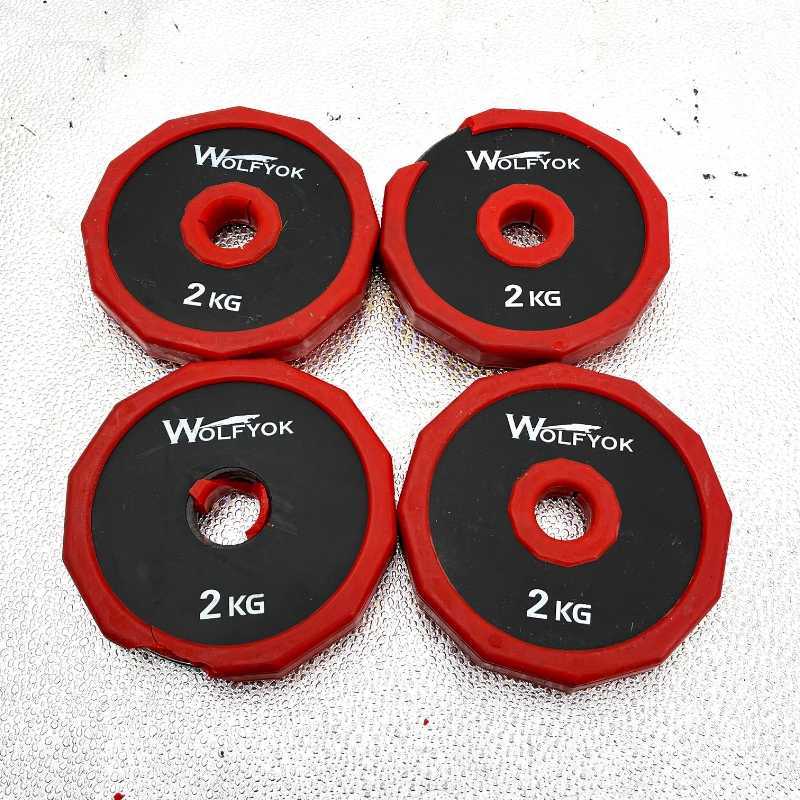 WOLF YOK ダンベルセット ダンベルプレート 18KG シャフト付