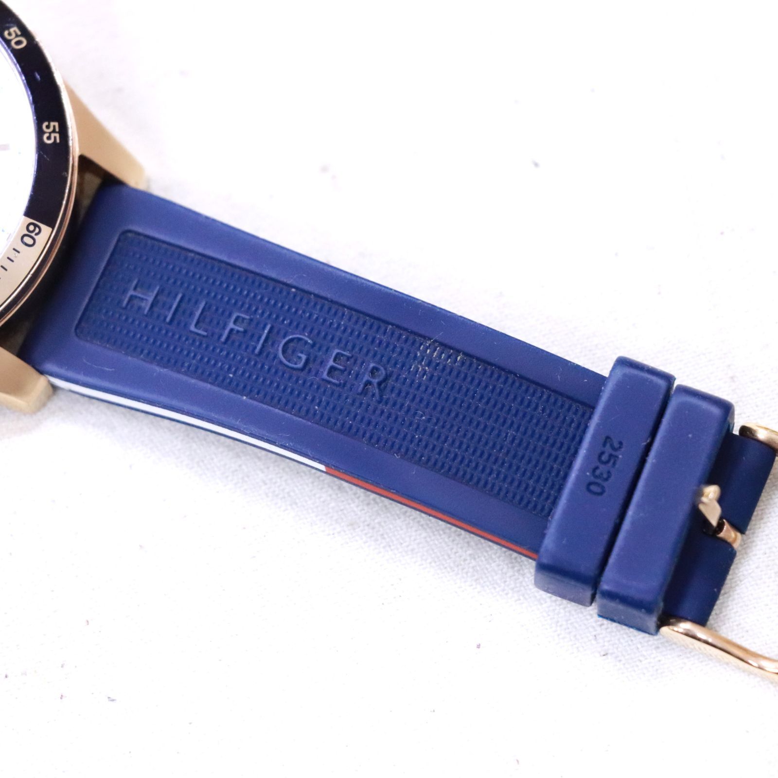 トミーヒルフィガー クロノグラフ 腕時計 ネイビー TOMMY HILFIGER トミーヒルフィガー クロノグラフ 腕時計 動作品
