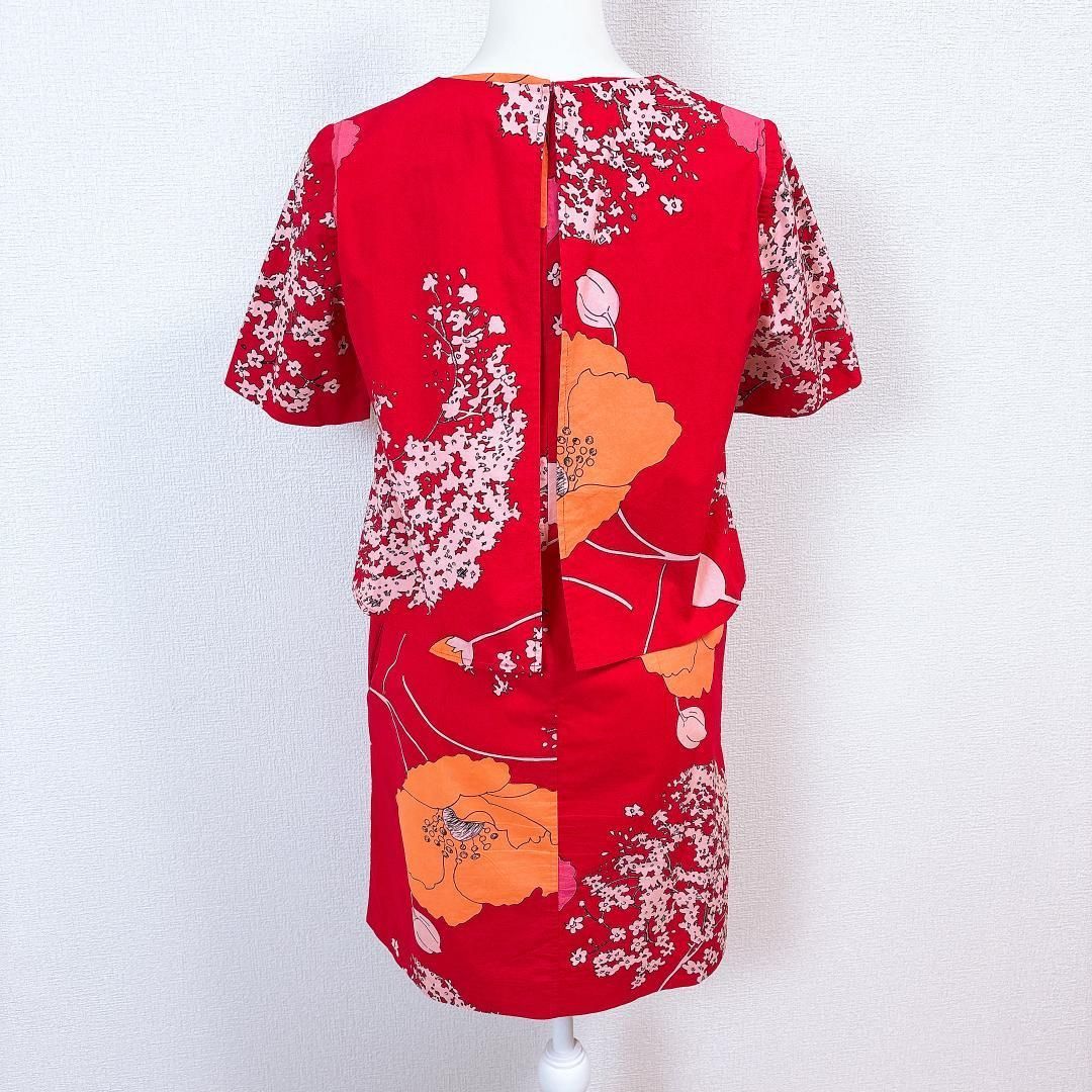 美品】ヴィヴィアンタム 半袖ワンピース 花柄 1 花柄 レッド - メルカリ 