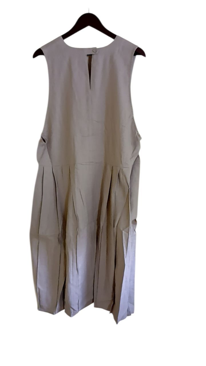 YURK Geniet van リネンコットン ヘリンボンジャンパースカート フリーサイズ GRAY WWW_SIROKUMA-CORPORATION_COM