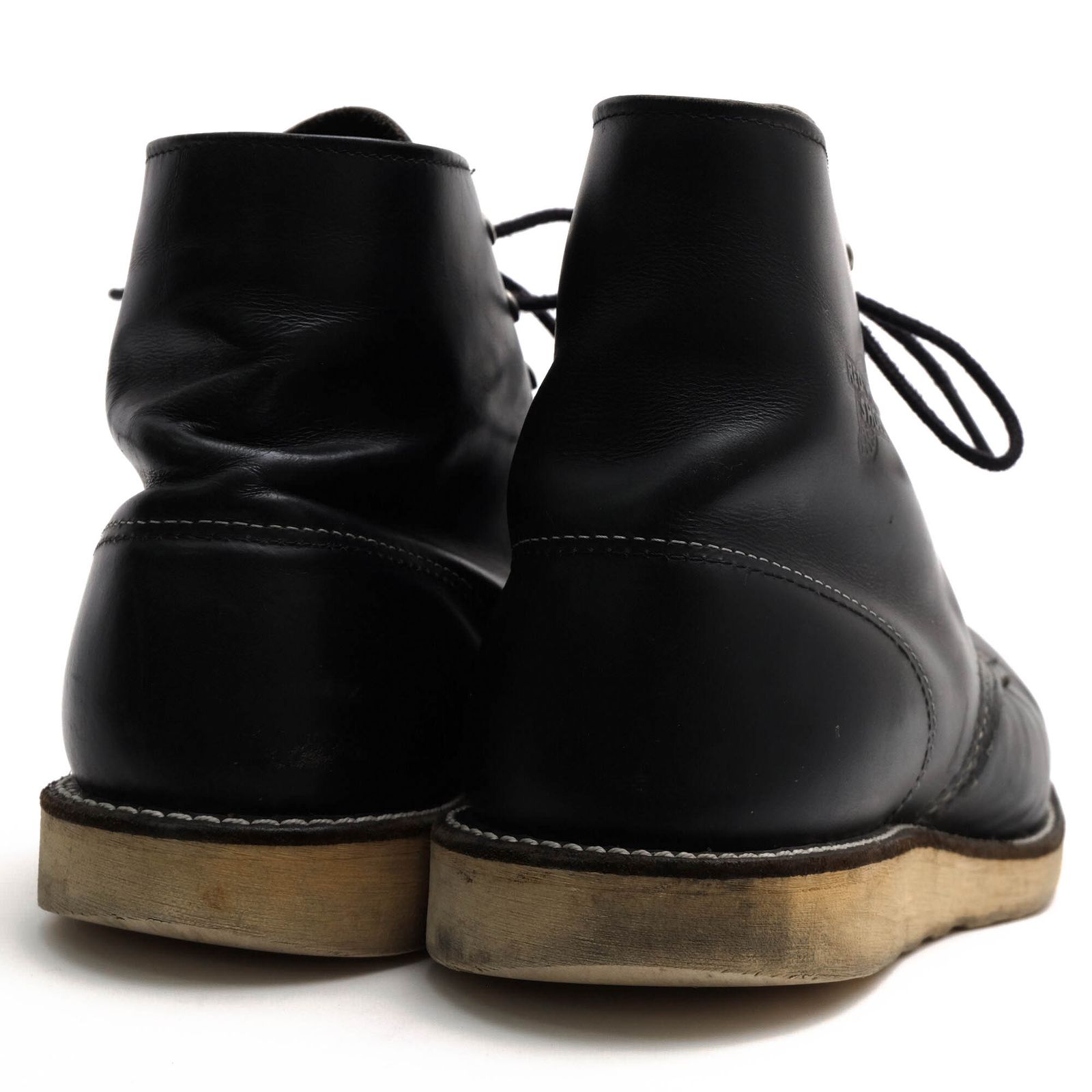 かかと90%残】Redwing 8165 プレーントゥ 黒 本革 レッドウィング／RED