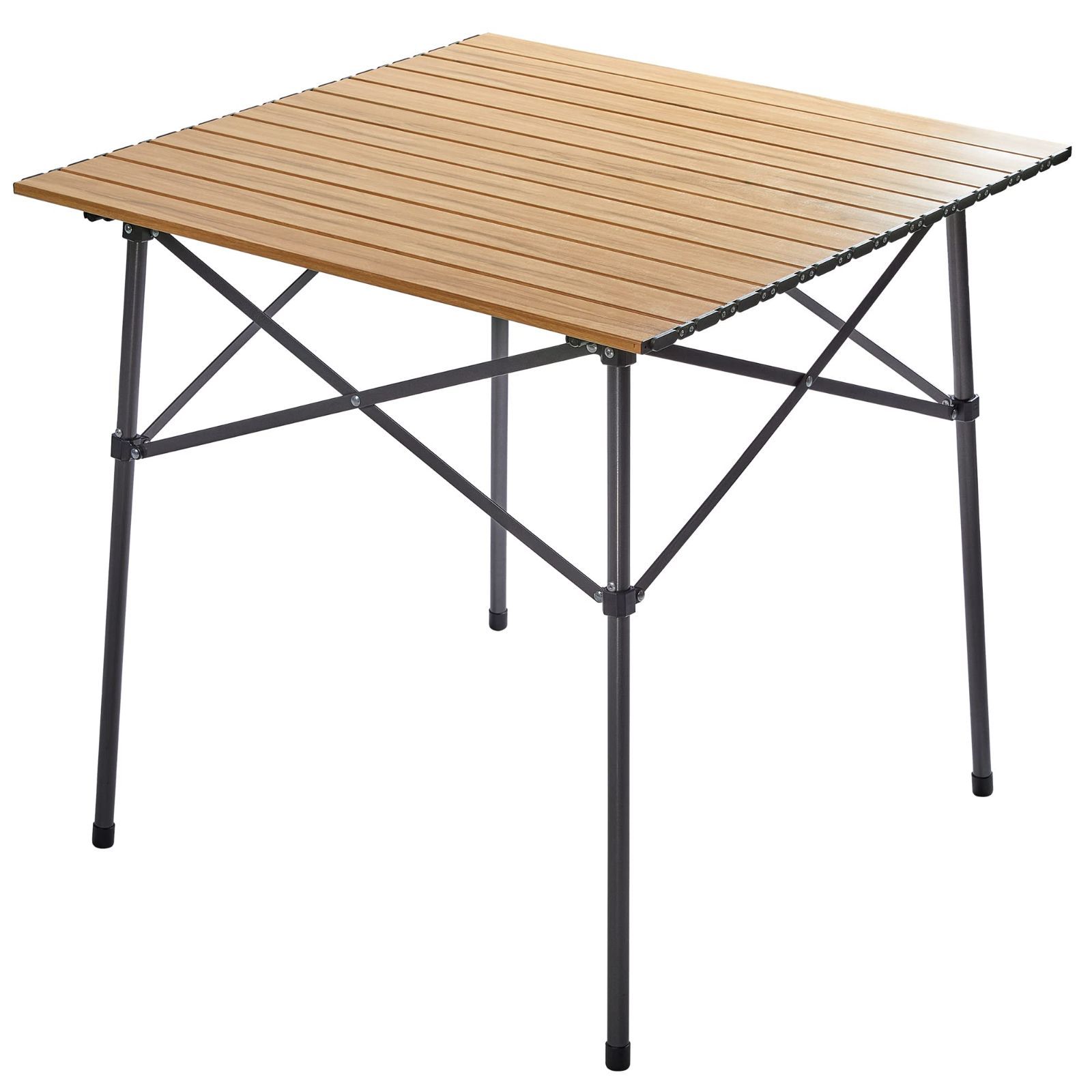 折りたたみ アウトドアテーブル 70*70*70cm テレワーク 重量4.2kg 耐荷重45kg RIDGE アルミ ロールテーブル キャンプ bbq TIMBER 収納袋付き コンパクト 自宅勤務 木色