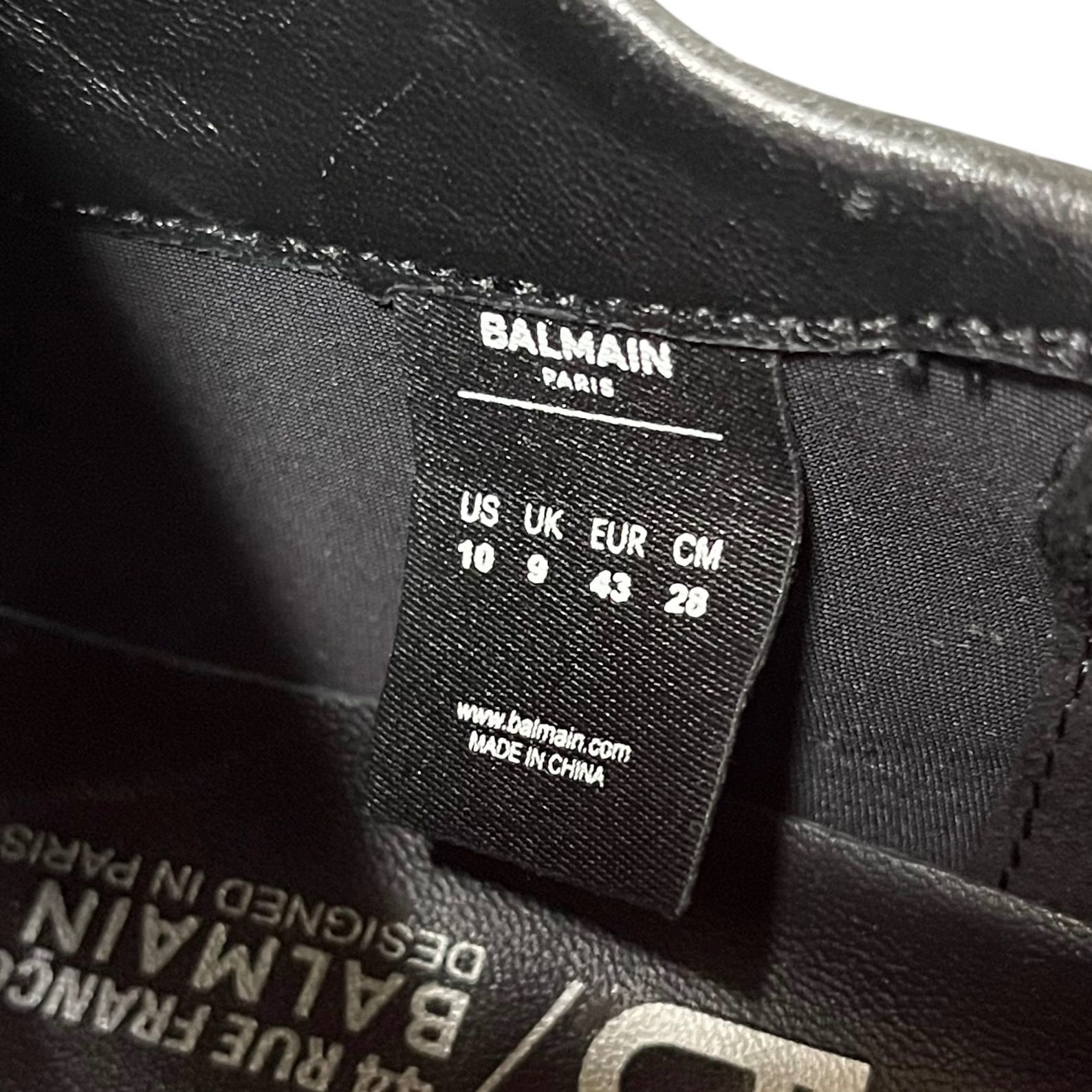 BALMAINバルマン ロートップブラック黒 スニーカー43 (27.5cm