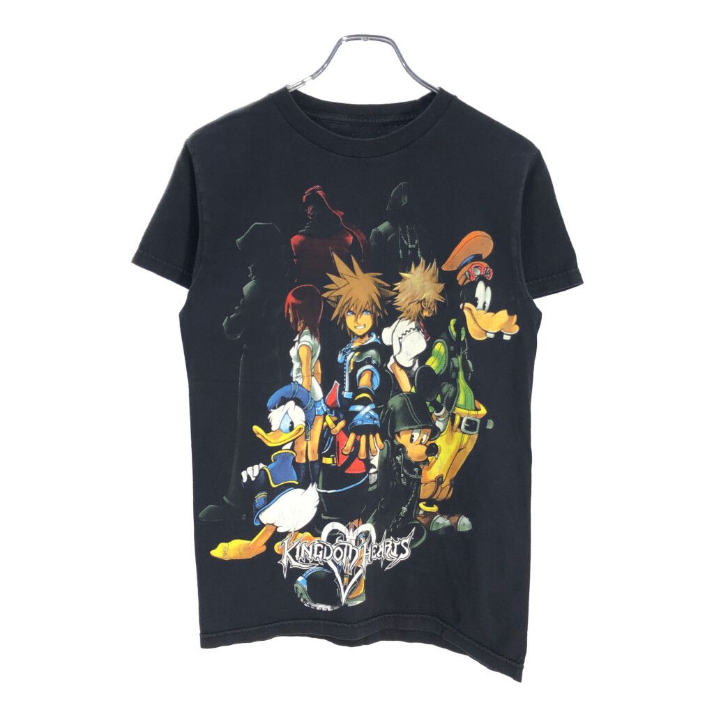 キングダムハーツ KINGDOM HEARTS Ｔシャツ ゲーム キャラクター ブラック メンズ S 古着 U1997