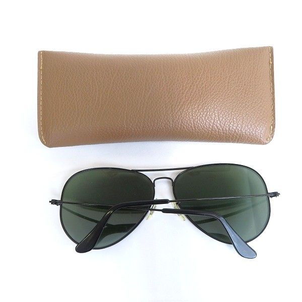 ae レイバン Ray-Ban B&L サングラス 62□14 黒 USA製 ブラックメタル