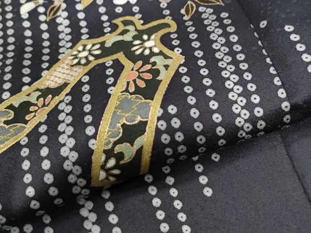 平和屋着物○訪問着 駒刺繍 鏡裏花文 正絹 逸品 CAAU2961yc - メルカリ 