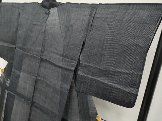 平和屋本店□極上 夏物 重要無形文化財 本場宮古上布 縞 苧麻 逸品