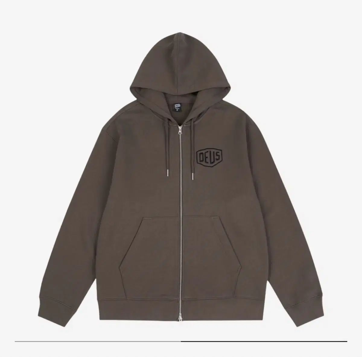 DEUS EX MACHINA デウスエクスマキナ カレッジ アドレス フード ジップアップ オリーブ sサイズ