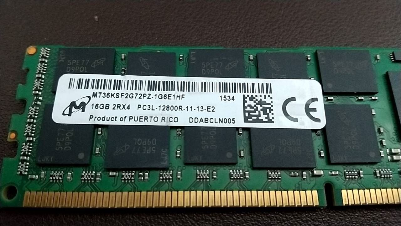 サーバー向けメモリ】Micron PC3L-12800R DDR3 SDRAM 16GB×4枚 合計