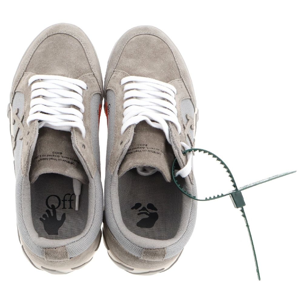 OFF-WHITE (オフホワイト) 22AW LOW VULCANIZED バルカナイズド スエード ローカットスニーカー グレー OMIA085F22LEA0010909