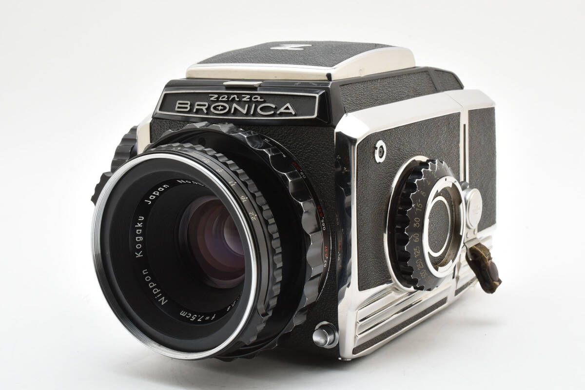 ゼンザブロニカ ZENZA BRONICA S2 前期 ブラック NIKKOR-P 75mm F2.8 Y0927 A2397