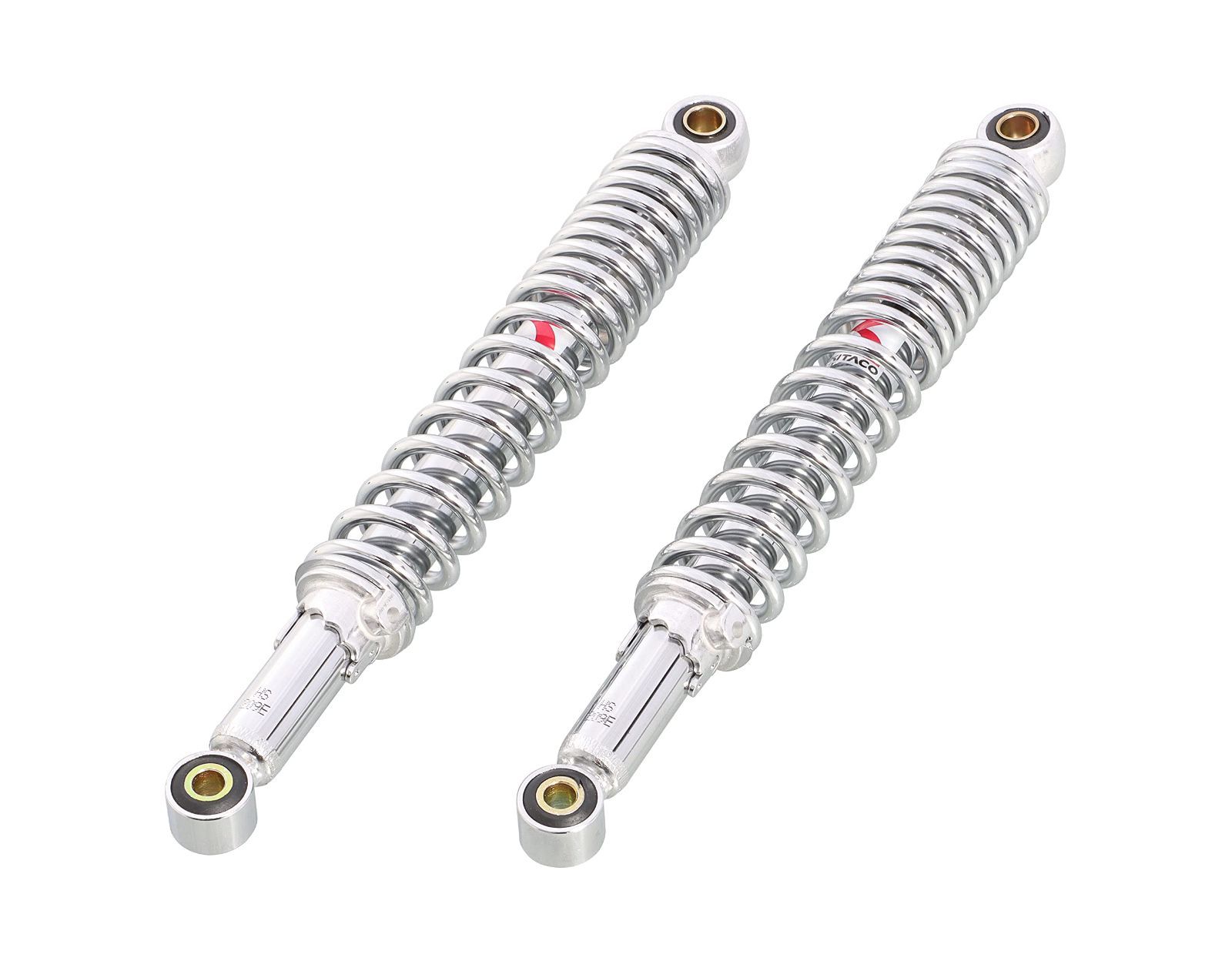 在庫処分 キタコ KITACO リアショックアブソーバー 2本入り 330mm 5段階 オイルダンパー メッキ リトルカブ|スーパーカブ|70|90|110 520-1087190