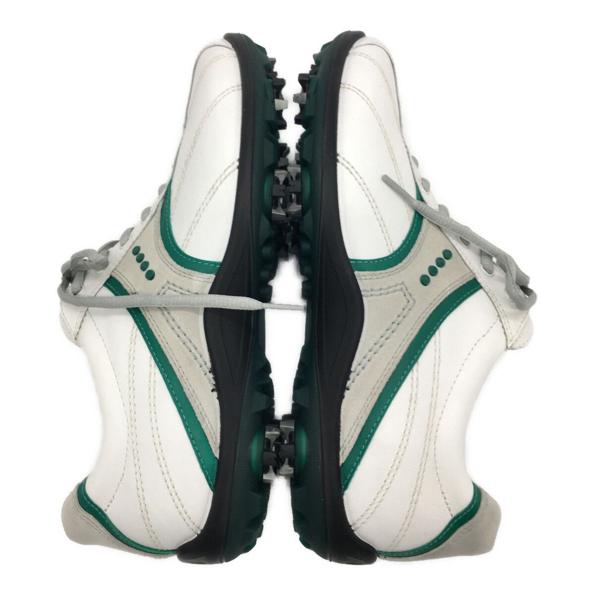 中古 エコー ecco ゴルフシューズ 41 25.5cm ホワイト グリーン