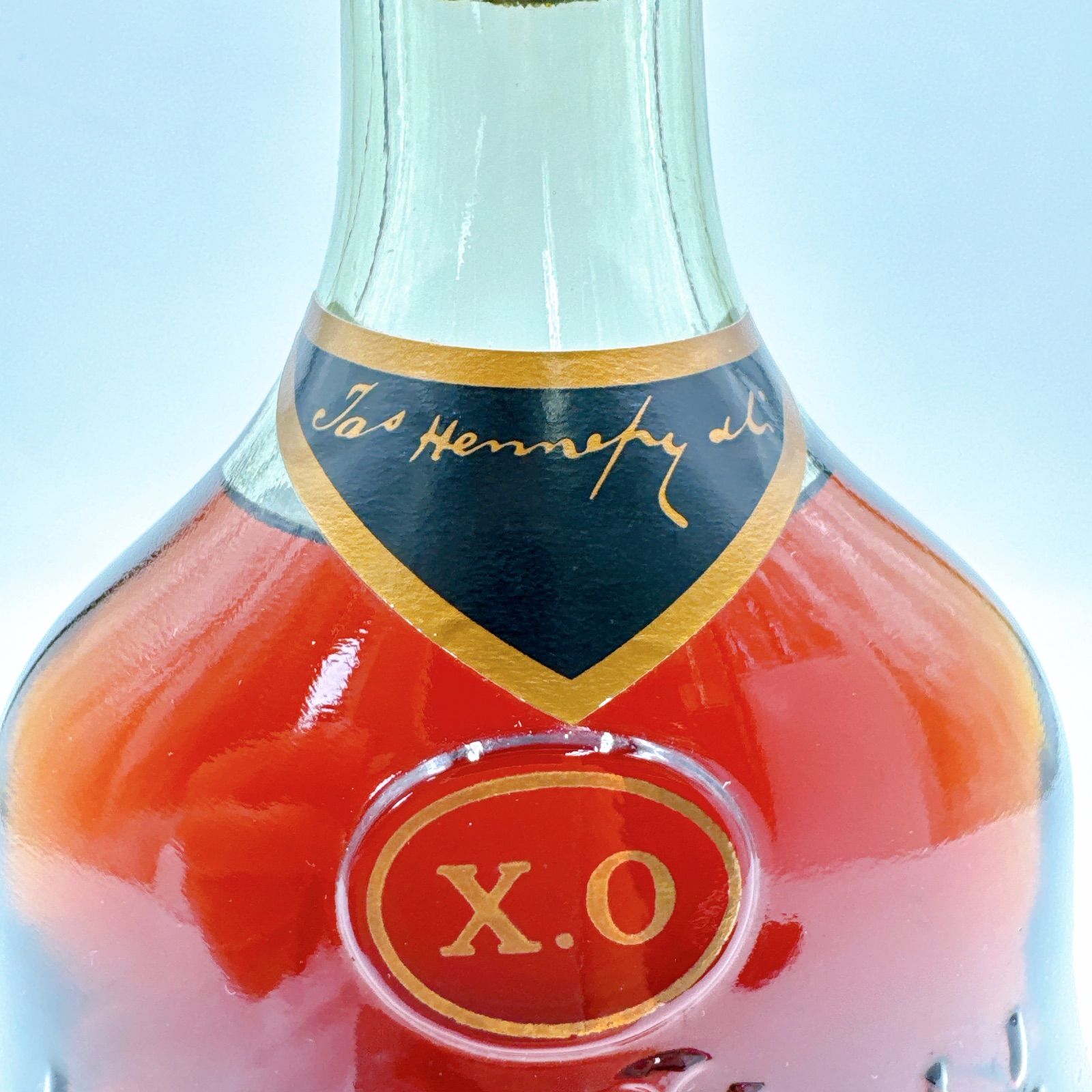 未開栓】Hennessy X.O 金キャップ グリーンボトル コニャック