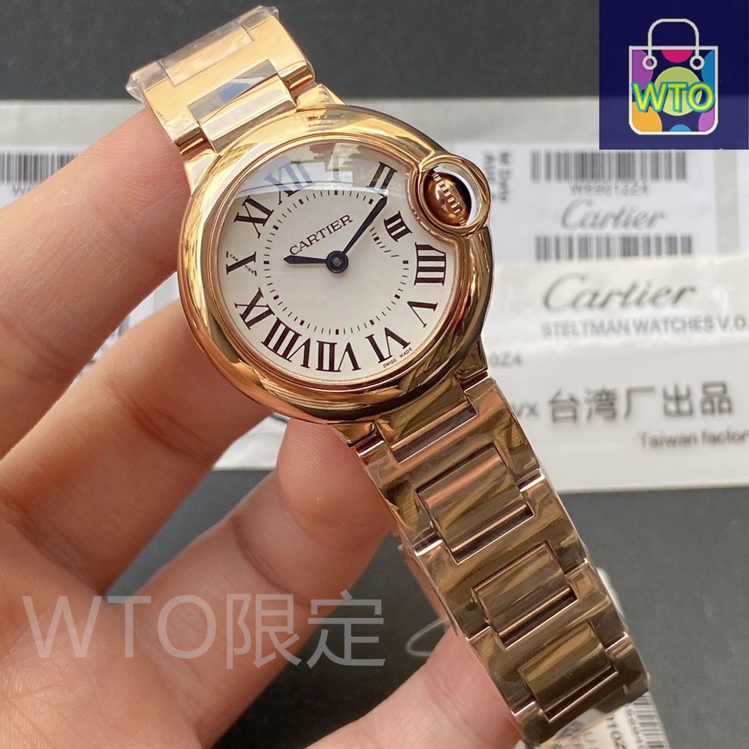今日 CARTIER 地 ブルーバロン レディース スモール 腕時計-WTO輸入1