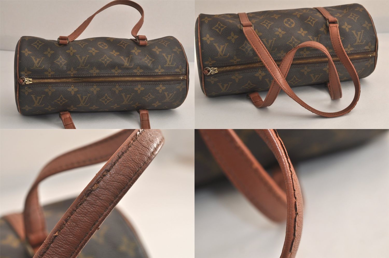 ジャンク品」LOUIS VUITTON モノグラム パピヨンハンドバック ルイ ヴィトン モノグラム パピヨン 26 ブラウン M51366