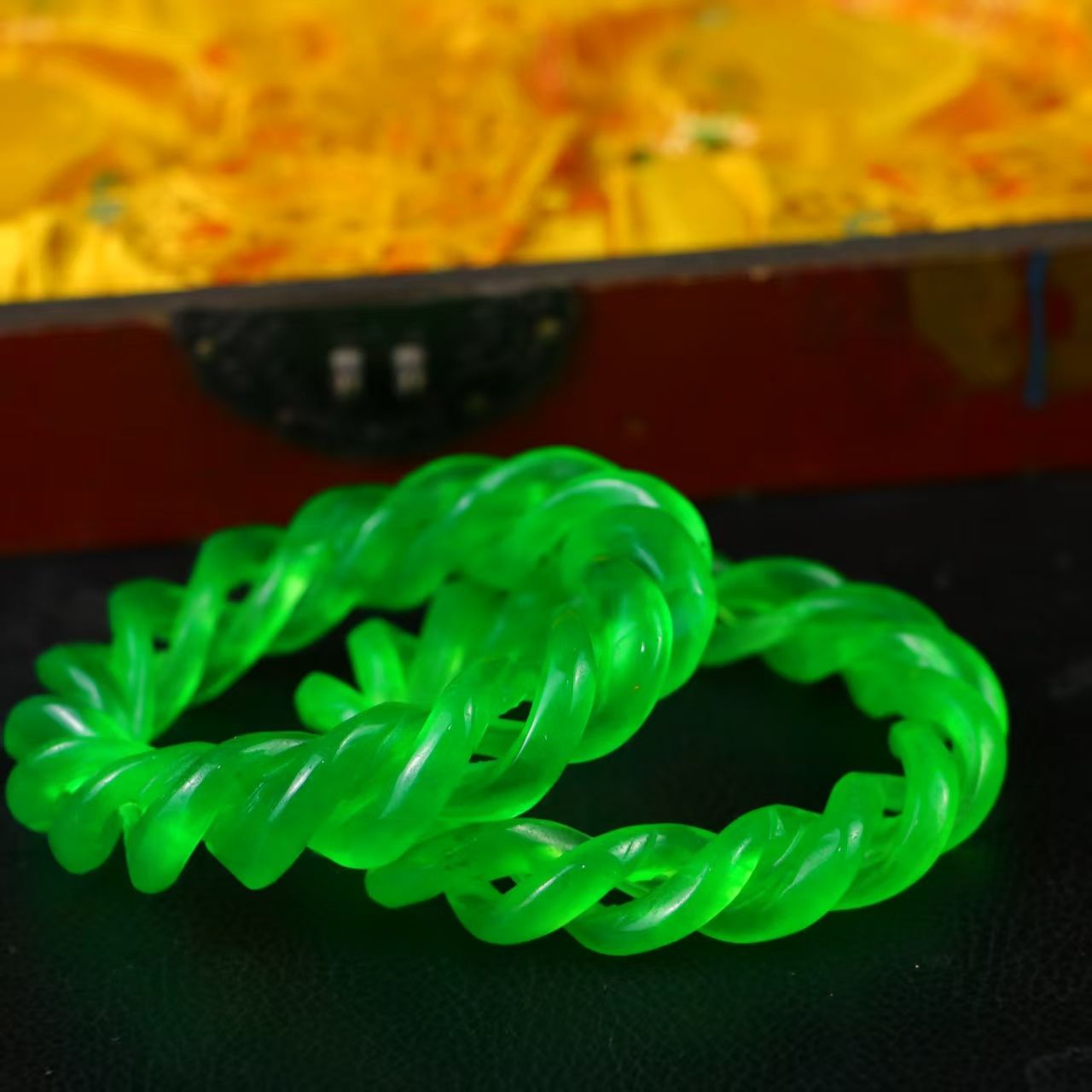 髙氷翡翠彫 帝王緑