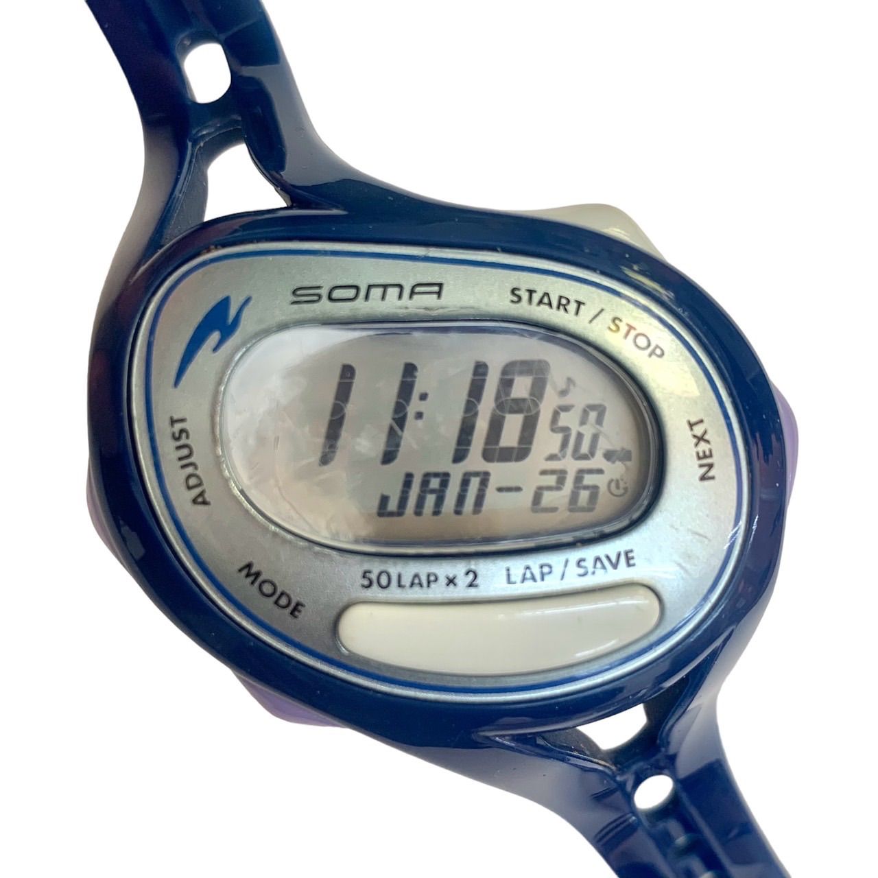 スポーツウォッチ⭐️セイコー ソーマ】 SEIKO SOMA Run ONE メンズ レディース シルバー×ブルー DWJ23-0004 （AYA）  - メルカリ