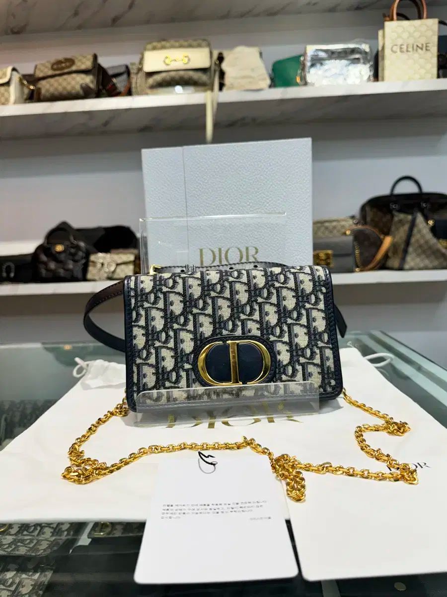 ディオール オブリーク ジャカード モンテーニュ ツーインワン ベルトバッグ チェーンバッグ