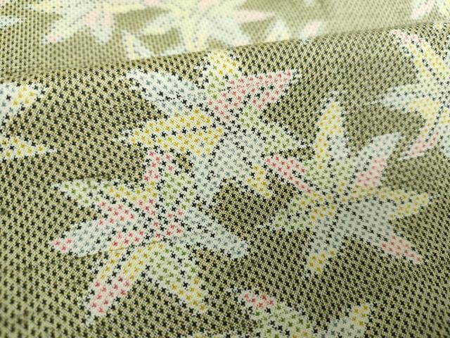 平和屋着物○本場大島紬 7マルキ 楓文 正絹 逸品 DAAQ3408ps 平和屋着物