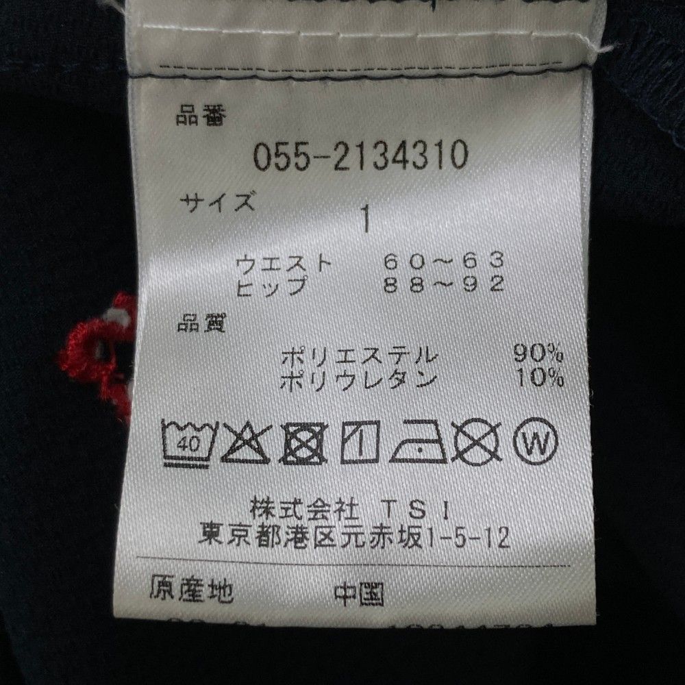 サイズ：1 PEARLY GATES パーリーゲイツ ;2022年 プリーツスカート ロゴ総柄 ネイビー系 [240101428132] ゴルフウェア レディース ストスト サイズ：1 PEARLY GATES パーリーゲイツ ;2022年 プリーツ