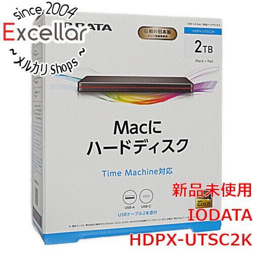 bn:0] I-O DATA製 PortableHD HDPX-UTSC2K Black×Red - 家電・PCパーツ