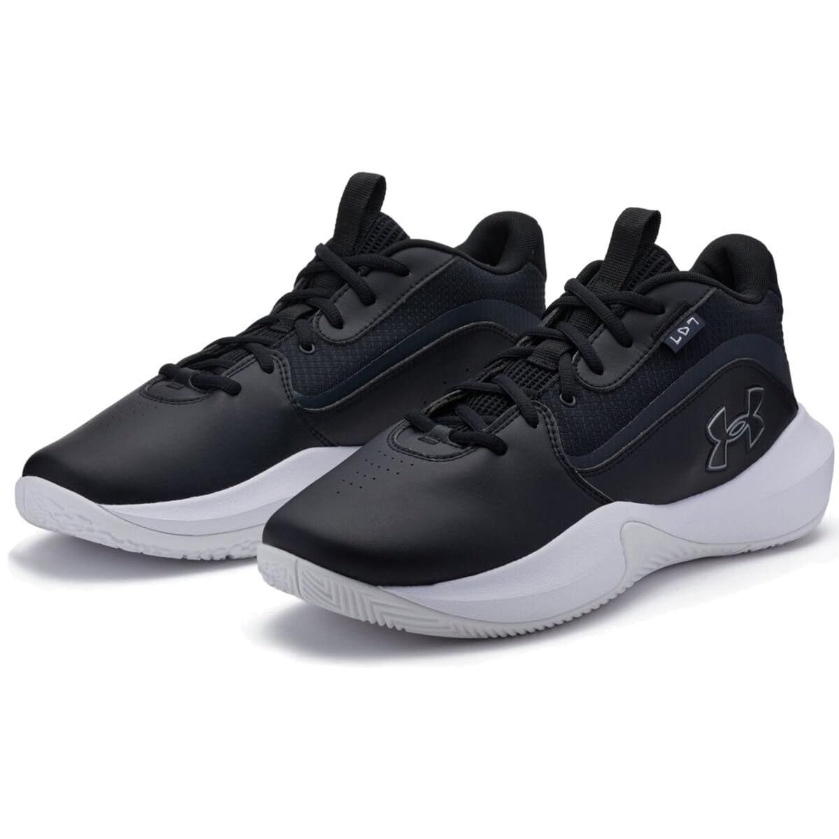 Under Armour UA Lockdown 7 SYN AP Black Black Metallic Silver 25.5