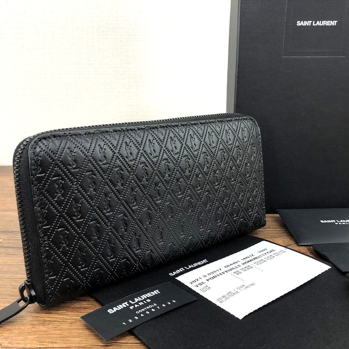 未使用品 Saint Laurent ジップウォレット 黒 20 odmalihnogu.org