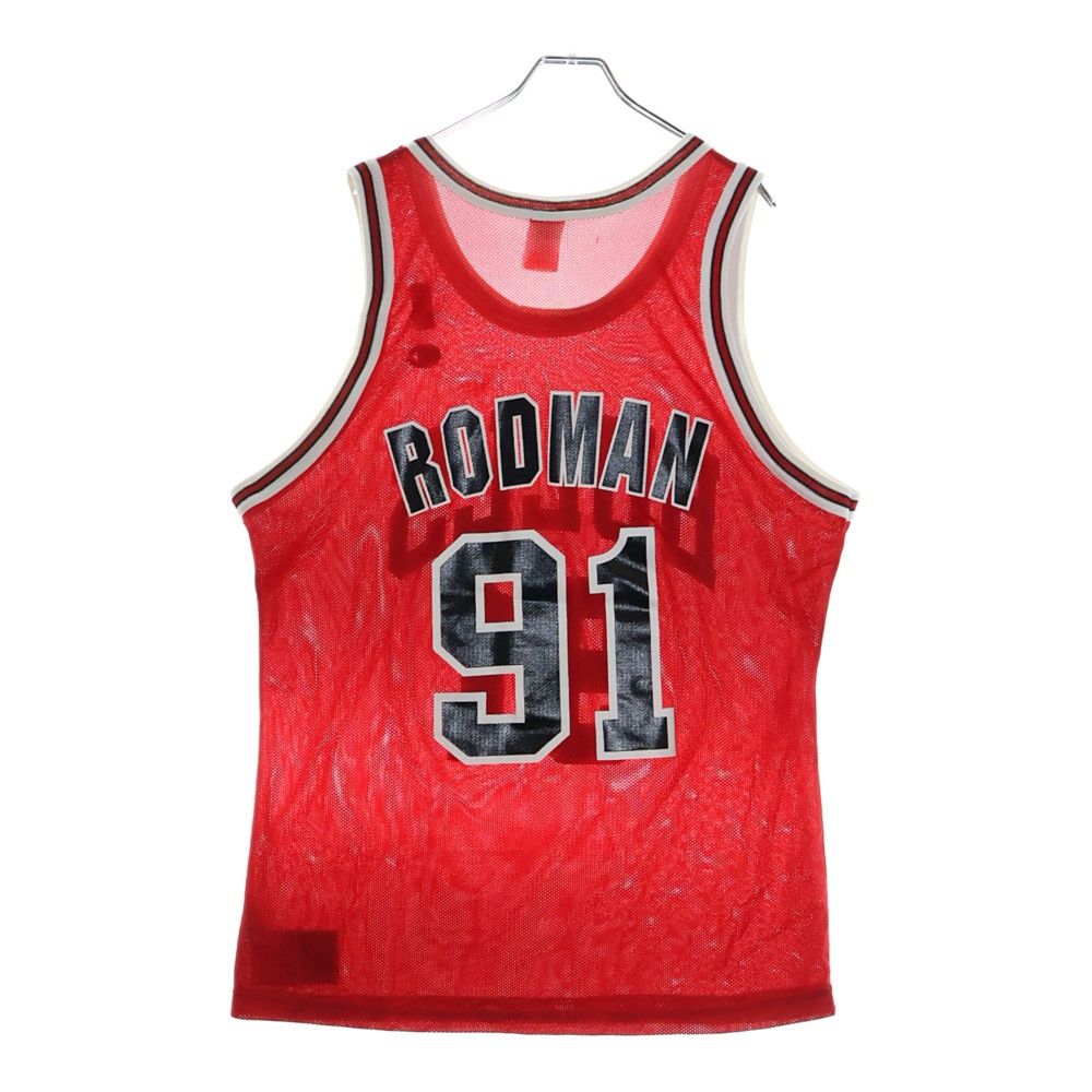 NBA デニス・ロッドマン BULLS タンクトップ 91番！チャンピオン製 CHAMPION (チャンピオン) BULLS RODMAN 91 シカゴブルズ デニス