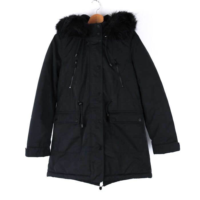 ZARA フェイクファーショートコート ジャケット ブラック フェイク