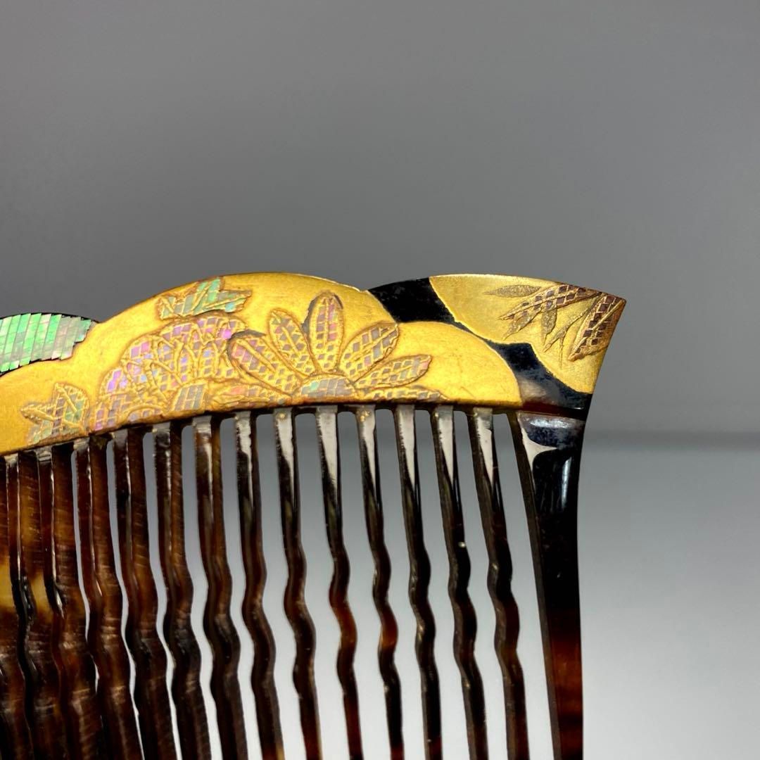 在銘 本鼈甲蒔絵櫛