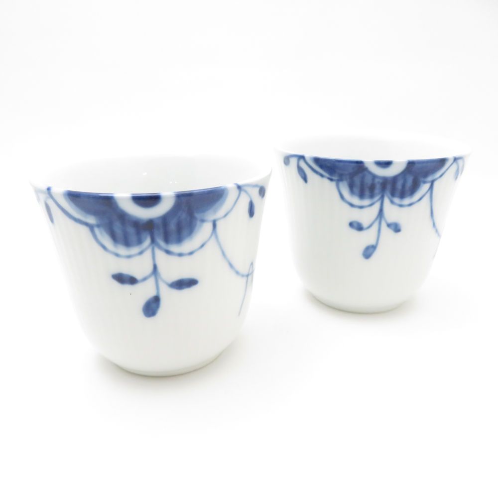 ROYAL COPENHAGEN ロイヤルコペンハーゲン ブルーフルーテッドメガ スタイルカップ 2点 ペア L コップ 湯呑 SC9042G1