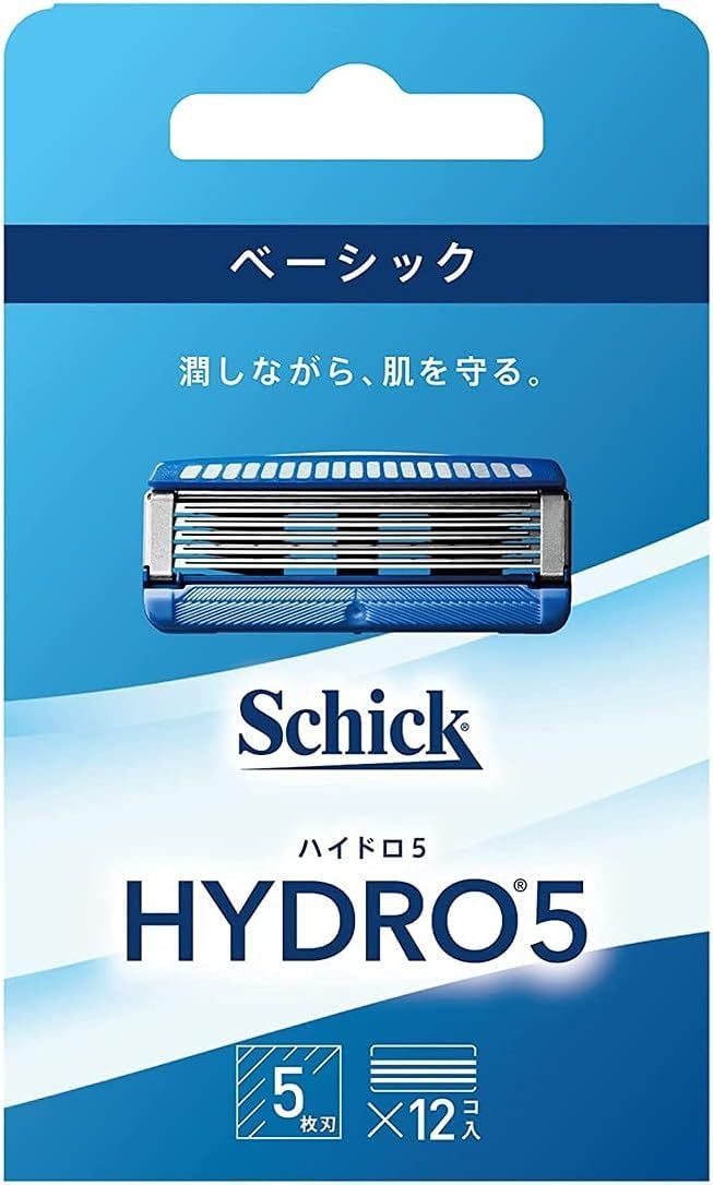 ハイドロ Schick シック ハイドロ5 ベーシック 替刃 12コ入 スキンガード付 5枚刃 ブルー