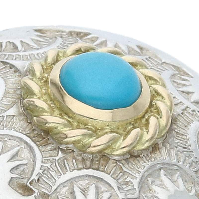 ゴローズ  金縄ターコイズ付き コンチョ メンズ