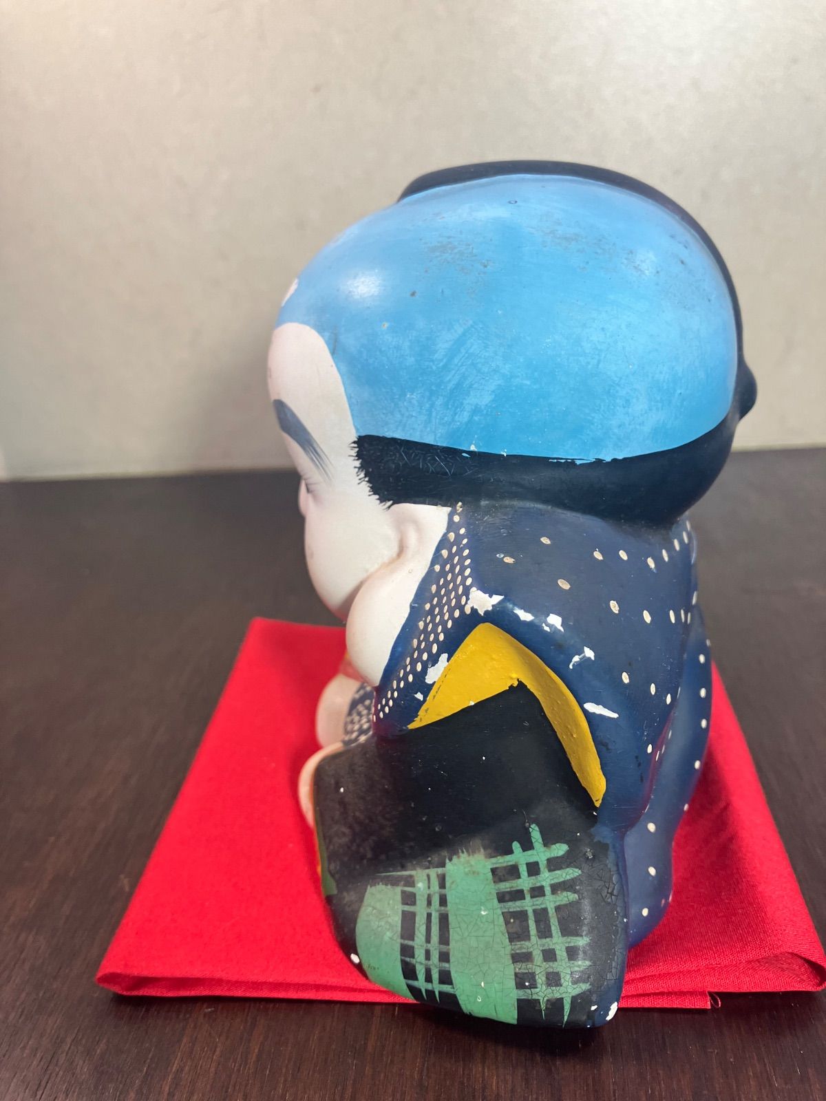 福助 置物 縁起物 陶器 貯金箱 骨董品 アンティーク レトロ骨董品