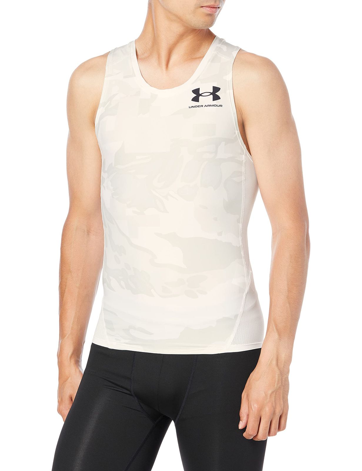 [アンダーアーマー] シャツ UA Iso-Chill Compression Tank メンズ 100 日本 LG (日本サイズL相当) [White / / Black] [L]